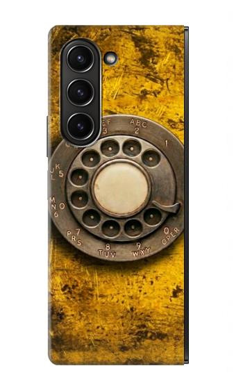 S4107 レトロ電話ダイヤル Retro Rotary Phone Dial Vintage Samsung Galaxy Z Fold 5 バックケース、フリップケース・カバー
