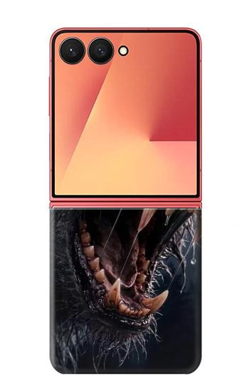 S4094 月夜のオオカミ Wolf Moonlight Fantasy Art Samsung Galaxy Z Flip 7 バックケース、フリップケース・カバー