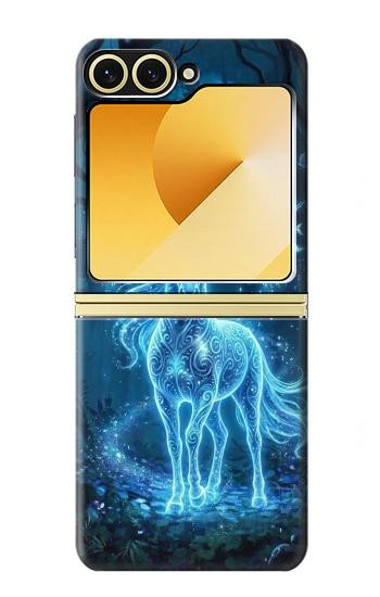 S4104 幻想の森の精霊馬 Mystical Forest Spirit Horse Fantasy Samsung Galaxy Z Flip 6, Flip 7 FE バックケース、フリップケース・カバー