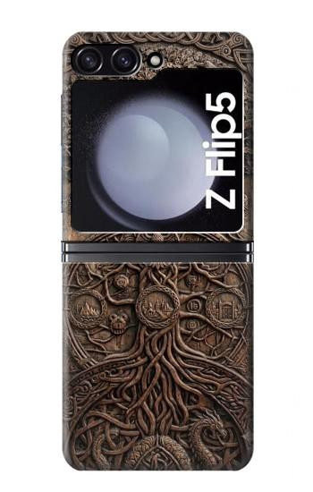 S4103 生命の樹アート Ancient Tree Of Life Symbol Art Samsung Galaxy Z Flip 5 バックケース、フリップケース・カバー