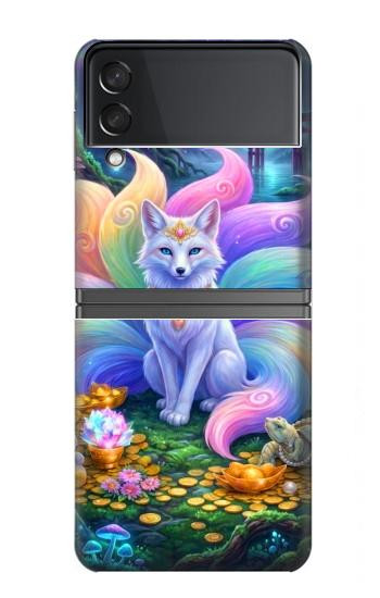 S4088 幻想キツネ精霊 Fantasy Fox Spirit Magical Artwork Samsung Galaxy Z Flip 4 バックケース、フリップケース・カバー