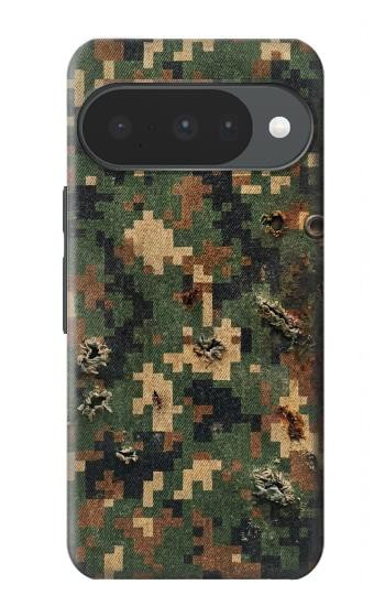 S4091 デジタル迷彩柄 Green Digital Camouflage Pattern Google Pixel 10, 10 Pro バックケース、フリップケース・カバー