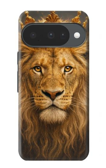 S4093 王冠ライオンアート Royal Lion Portrait Artwork Google Pixel 10, 10 Pro バックケース、フリップケース・カバー