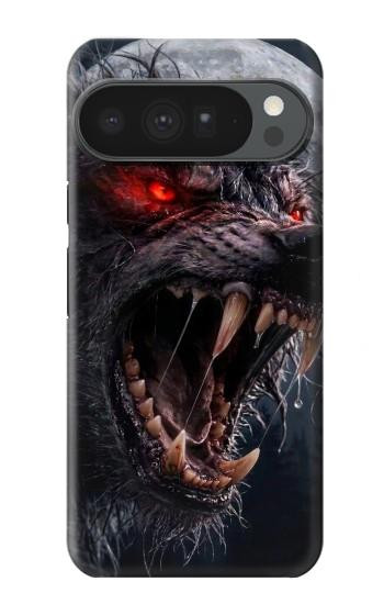 S4094 月夜のオオカミ Wolf Moonlight Fantasy Art Google Pixel 10 Pro XL バックケース、フリップケース・カバー