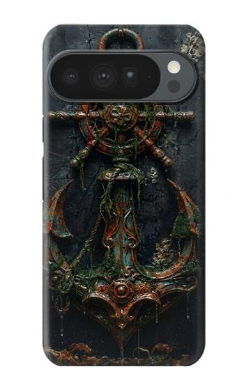 S4106 アンカーと舵輪アート Vintage Maritime Anchor Helm Art Google Pixel 10 Pro XL バックケース、フリップケース・カバー