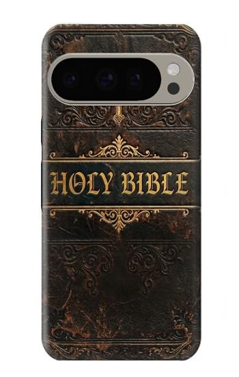 S4109 アンティーク聖書風表紙 Vintage Antique Bible Book Cover Art Google Pixel 9 Pro バックケース、フリップケース・カバー