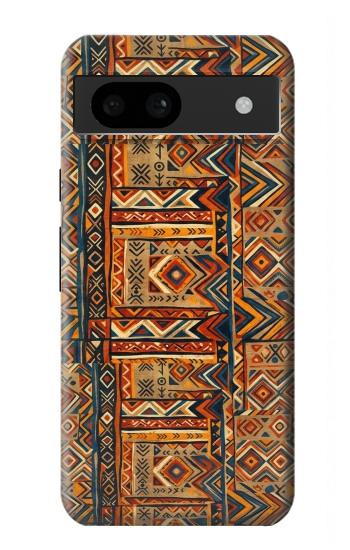 S4079 トライバル幾何学柄 Tribal Geometric Ethnic Pattern Google Pixel 8a バックケース、フリップケース・カバー