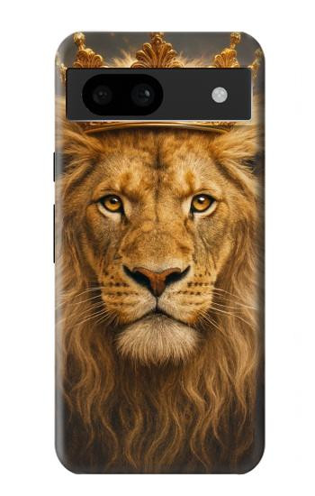 S4093 王冠ライオンアート Royal Lion Portrait Artwork Google Pixel 8a バックケース、フリップケース・カバー