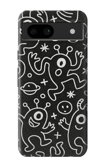 S4101 モンスター柄 Cute Cartoon Monster Pattern Google Pixel 8a バックケース、フリップケース・カバー