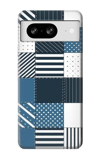 S4082 モダンパッチワーク柄 Modern Geometric Patchwork Pattern Google Pixel 8 バックケース、フリップケース・カバー
