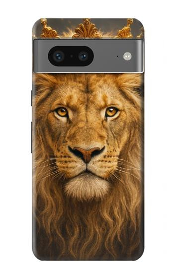 S4093 王冠ライオンアート Royal Lion Portrait Artwork Google Pixel 7 バックケース、フリップケース・カバー