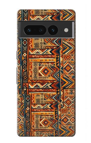 S4079 トライバル幾何学柄 Tribal Geometric Ethnic Pattern Google Pixel 7 Pro バックケース、フリップケース・カバー