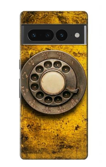 S4107 レトロ電話ダイヤル Retro Rotary Phone Dial Vintage Google Pixel 7 Pro バックケース、フリップケース・カバー