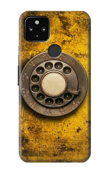 S4107 レトロ電話ダイヤル Retro Rotary Phone Dial Vintage Google Pixel 4a 5G バックケース、フリップケース・カバー