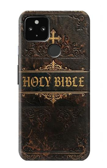 S4109 アンティーク聖書風表紙 Vintage Antique Bible Book Cover Art Google Pixel 4a 5G バックケース、フリップケース・カバー