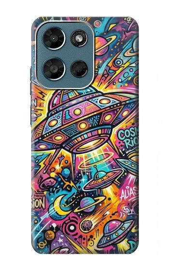 S4085 宇宙船サイケアート Cosmic Spaceship Psychedelic Art Motorola Moto G (2026), G Play (2026) バックケース、フリップケース・カバー