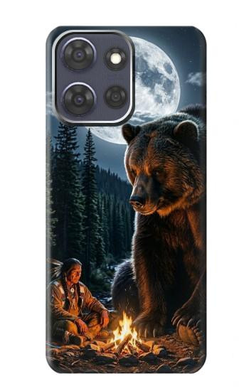 S4095 森のクマ幻想画 Majestic Bear Indian Wilderness Art Motorola Moto G Power (2025,2026) バックケース、フリップケース・カバー