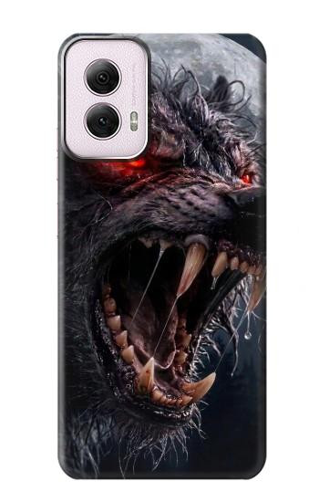 S4094 月夜のオオカミ Wolf Moonlight Fantasy Art Motorola Moto G Power 5G (2024) バックケース、フリップケース・カバー