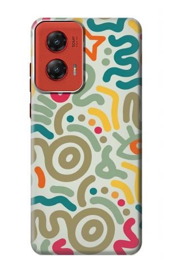 S4078 カラフル落書き柄 Abstract Colorful Doodle Pattern Motorola Moto G Stylus 5G (2024) バックケース、フリップケース・カバー