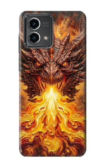 S4090 炎のドラゴンアート Epic Fire Dragon Fantasy Illustration Motorola Moto G Stylus 5G (2023) バックケース、フリップケース・カバー