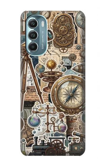 S4100 レトロ科学コラージュ Vintage Scientific Discovery Collage Motorola Moto G Stylus 5G (2022) バックケース、フリップケース・カバー