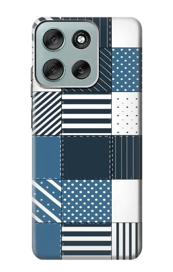 S4082 モダンパッチワーク柄 Modern Geometric Patchwork Pattern Motorola Moto G56 バックケース、フリップケース・カバー