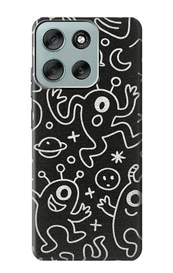 S4101 モンスター柄 Cute Cartoon Monster Pattern Motorola Moto G56 バックケース、フリップケース・カバー