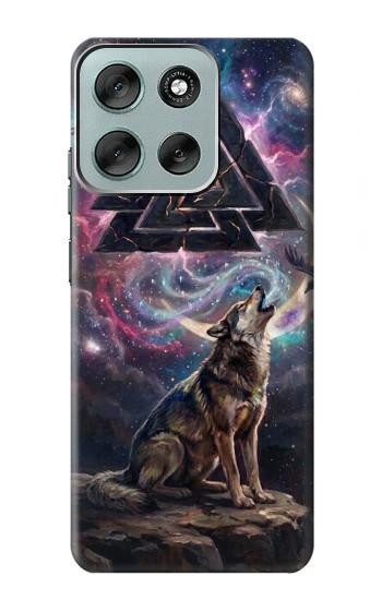 S4110 オオカミと古代紋章 Mystic Wolf Ancient Symbol Artwork Motorola Moto G56 バックケース、フリップケース・カバー