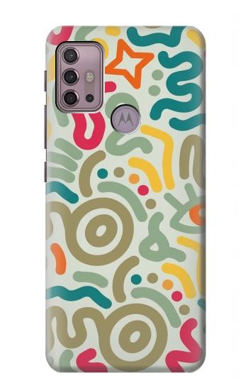 S4078 カラフル落書き柄 Abstract Colorful Doodle Pattern Motorola Moto G30, G20, G10 バックケース、フリップケース・カバー