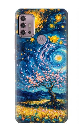 S4081 幻想銀河夜空アート Dreamy Spiral Galaxy Night Sky Art Motorola Moto G30, G20, G10 バックケース、フリップケース・カバー