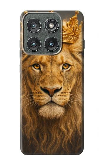 S4093 王冠ライオンアート Royal Lion Portrait Artwork Motorola Edge (2025) バックケース、フリップケース・カバー