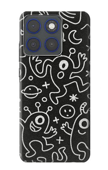 S4101 モンスター柄 Cute Cartoon Monster Pattern Motorola Edge 70 バックケース、フリップケース・カバー
