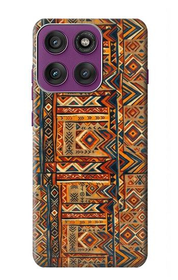 S4079 トライバル幾何学柄 Tribal Geometric Ethnic Pattern Motorola Edge 60 Pro バックケース、フリップケース・カバー
