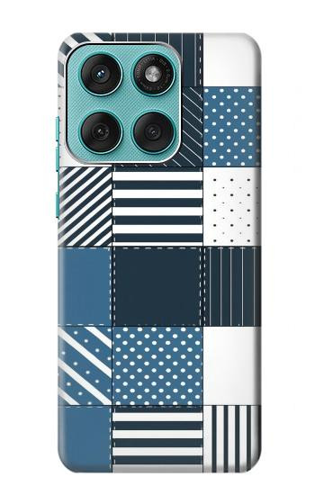 S4082 モダンパッチワーク柄 Modern Geometric Patchwork Pattern Motorola Edge 60 Fusion バックケース、フリップケース・カバー