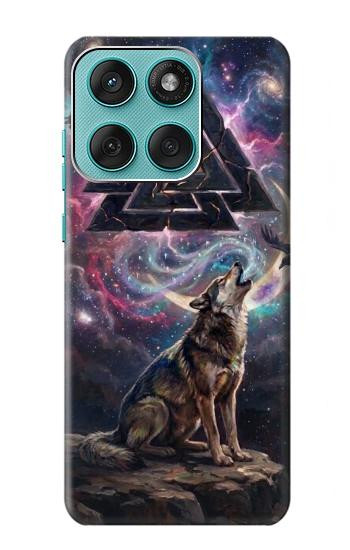 S4110 オオカミと古代紋章 Mystic Wolf Ancient Symbol Artwork Motorola Edge 60 Fusion バックケース、フリップケース・カバー