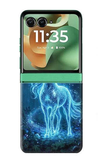 S4104 幻想の森の精霊馬 Mystical Forest Spirit Horse Fantasy Motorola Razr 70+,60+, Razr+ (2026, 2025, 2024) バックケース、フリップケース・カバー