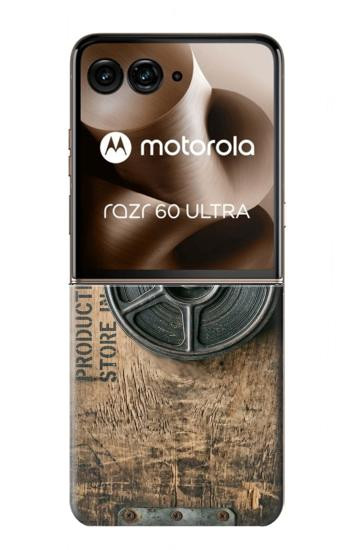 S4108 レトロフィルムアート Vintage Camera Film Reel Artwork Motorola Razr 70 Ultra, 60 Ultra, 50 Ultra, Ultra 2026, Ultra 2025 バックケース、フリップケース・カバー
