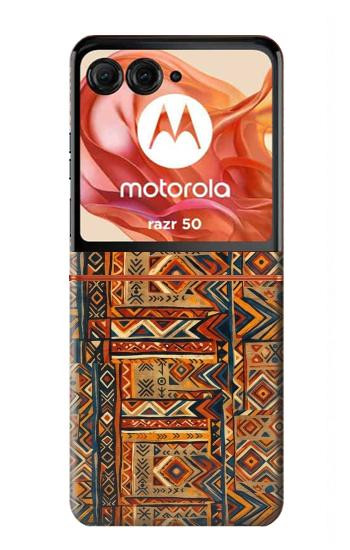 S4079 トライバル幾何学柄 Tribal Geometric Ethnic Pattern Motorola Razr 70,60,50, Razr (2026, 2025, 2024) バックケース、フリップケース・カバー