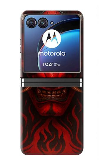 S4099 赤鬼幻想アート Mystic Red Demon Illustration Motorola Razr 40 Ultra バックケース、フリップケース・カバー