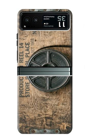 S4108 レトロフィルムアート Vintage Camera Film Reel Artwork Motorola Razr 40 バックケース、フリップケース・カバー