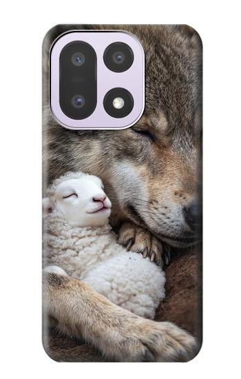 S4089 オオカミと子羊 Gentle Wolf And Lamb Friendship Art OnePlus 15 バックケース、フリップケース・カバー