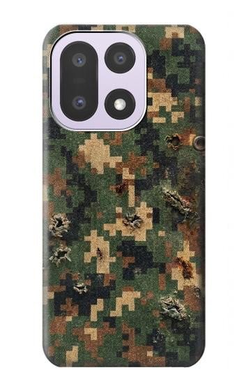 S4091 デジタル迷彩柄 Green Digital Camouflage Pattern OnePlus 15 バックケース、フリップケース・カバー