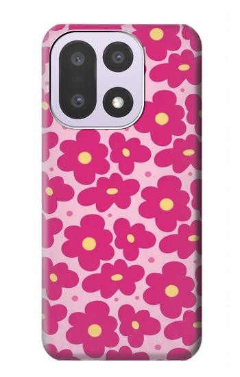 S4097 ピンク花柄 Pink Floral Seamless Pattern Design OnePlus 15 バックケース、フリップケース・カバー