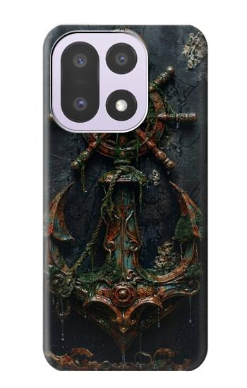 S4106 アンカーと舵輪アート Vintage Maritime Anchor Helm Art OnePlus 15 バックケース、フリップケース・カバー