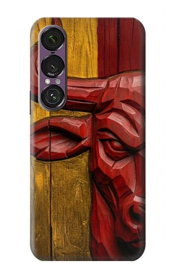 S4098 スペイン闘牛アート Span Bull Carved Artwork Sony Xperia 1 VII バックケース、フリップケース・カバー