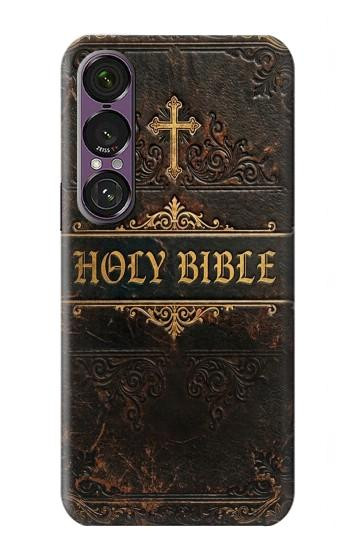 S4109 アンティーク聖書風表紙 Vintage Antique Bible Book Cover Art Sony Xperia 1 VII バックケース、フリップケース・カバー