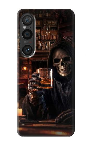 S4102 スカルバーアート Vintage Skull Tavern Artwork Sony Xperia 1 VI バックケース、フリップケース・カバー