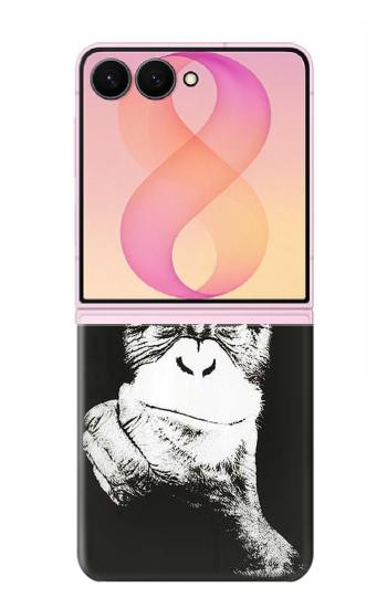 S2324 ヘッドフォンポップミュージックと面白い猿 Funny Monkey with Headphone Pop Music Samsung Galaxy Z Flip 8 バックケース、フリップケース・カバー