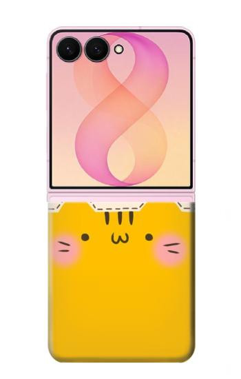S2442 可愛い猫 漫画 Cute Cat Cartoon Funny Samsung Galaxy Z Flip 8 バックケース、フリップケース・カバー