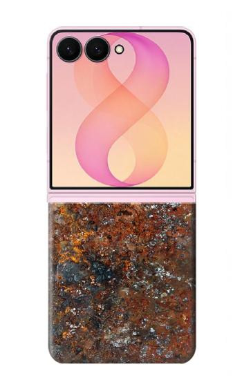 S2714 錆鋼テクスチャグラフィックプリント Rust Steel Texture Graphic Printed Samsung Galaxy Z Flip 8 バックケース、フリップケース・カバー